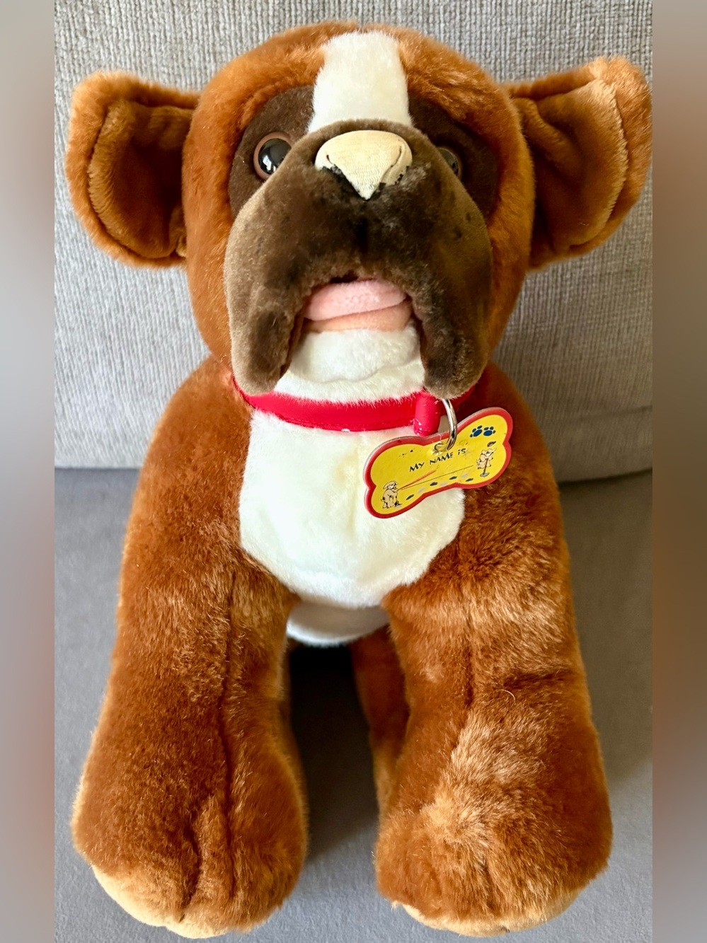 Build A Bear Workshop Bulldog Boxer Stuffed Plush 15" BABW